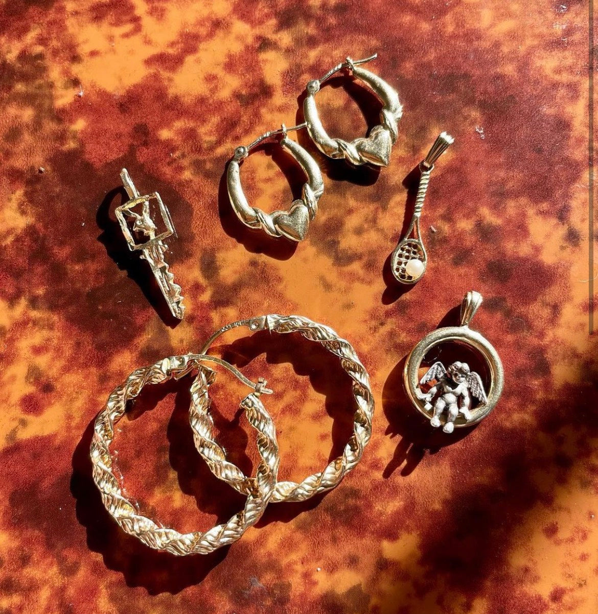 Vintage Twist Rope Hoop Earrings