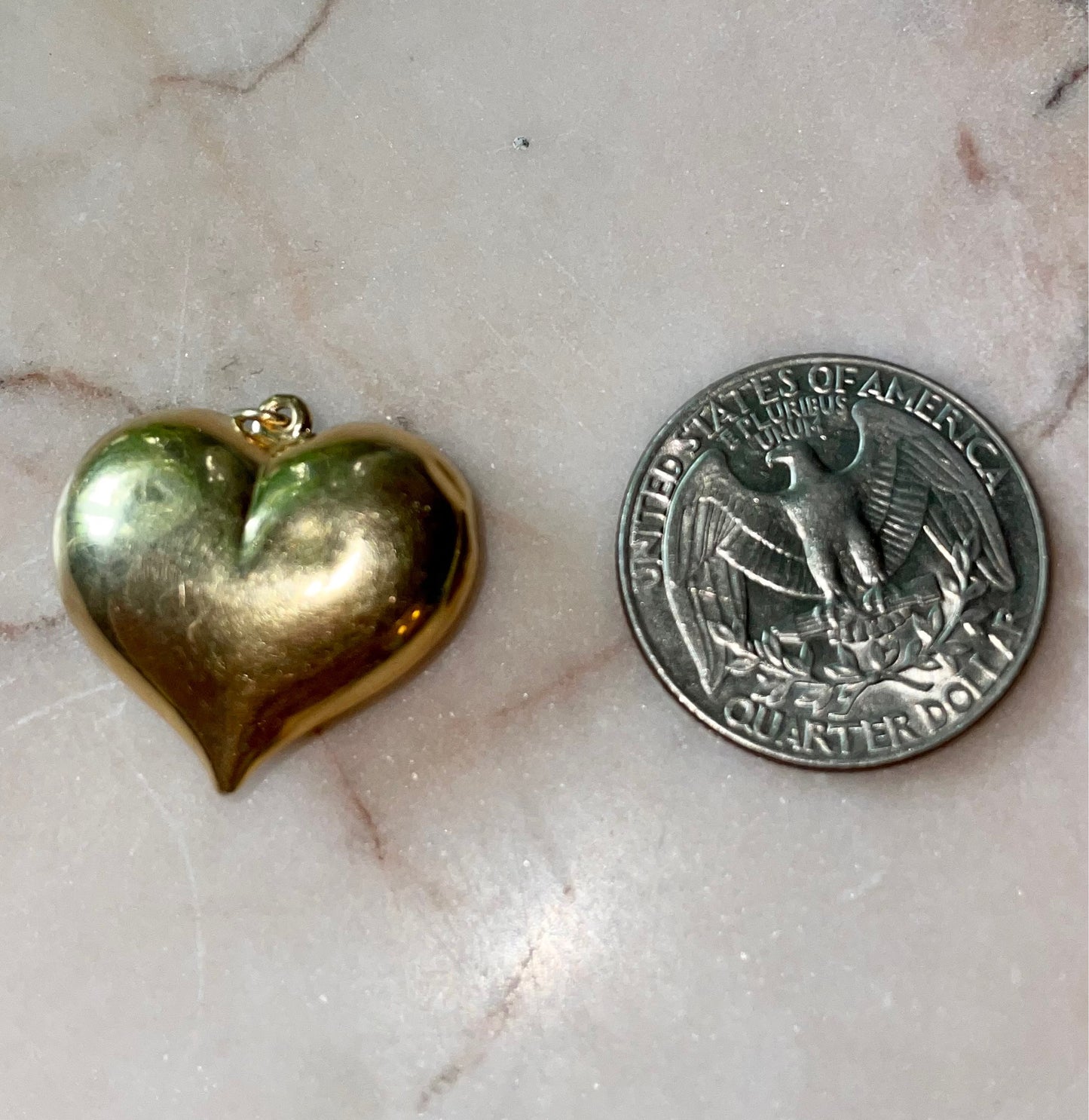 Large Puffy Heart Charm