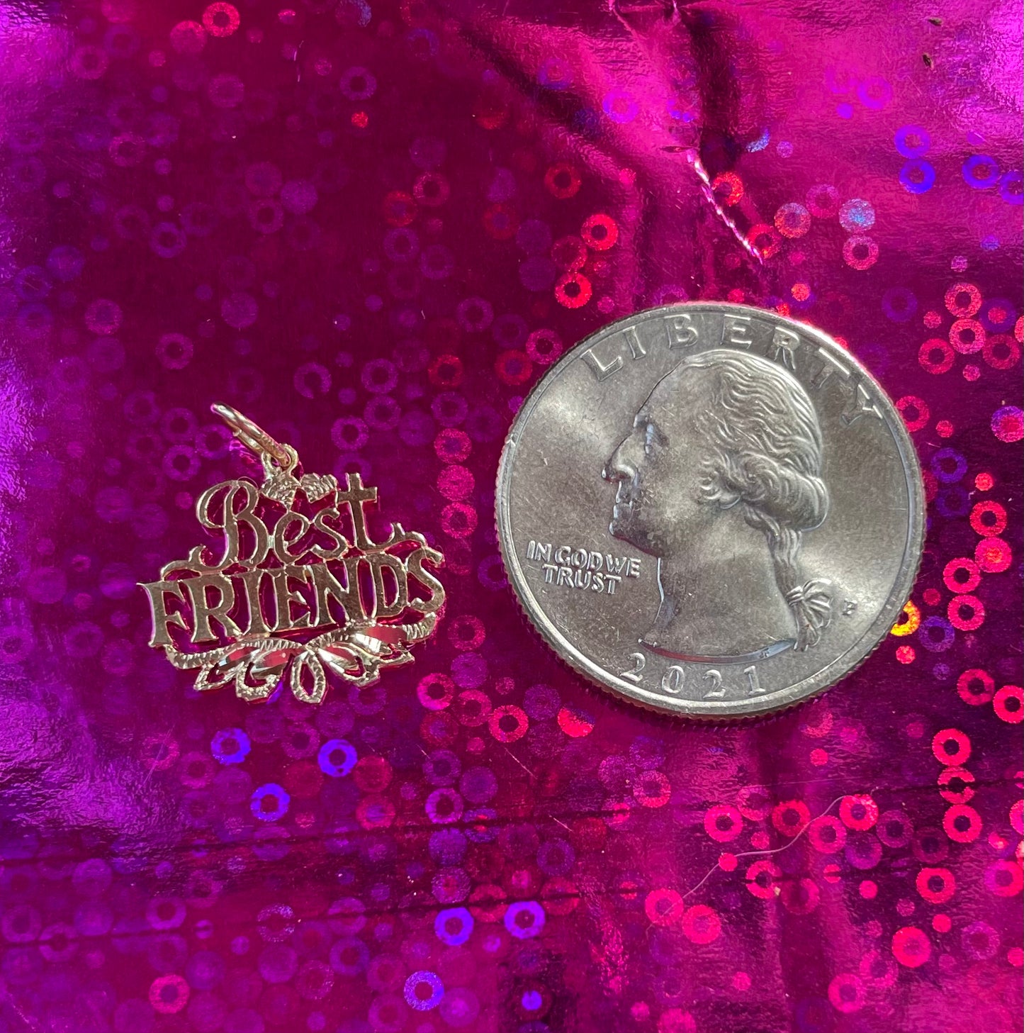 Vintage Best Friend Charm