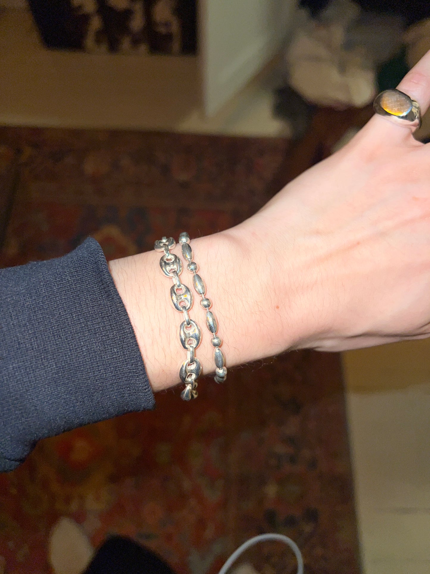 Vintage Style Bead Chain Bracelet