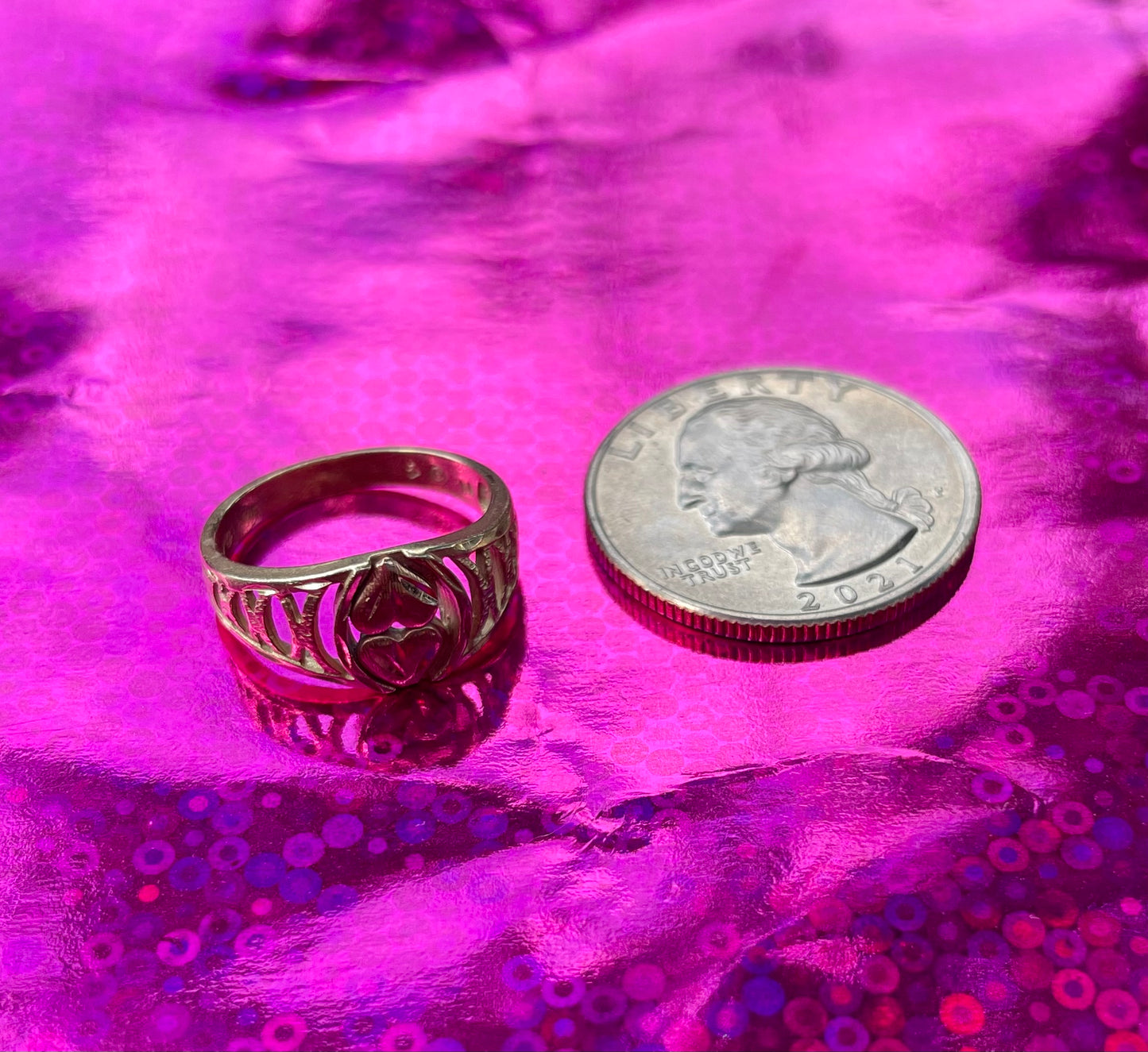 Vintage 2 Tone Heart Ring