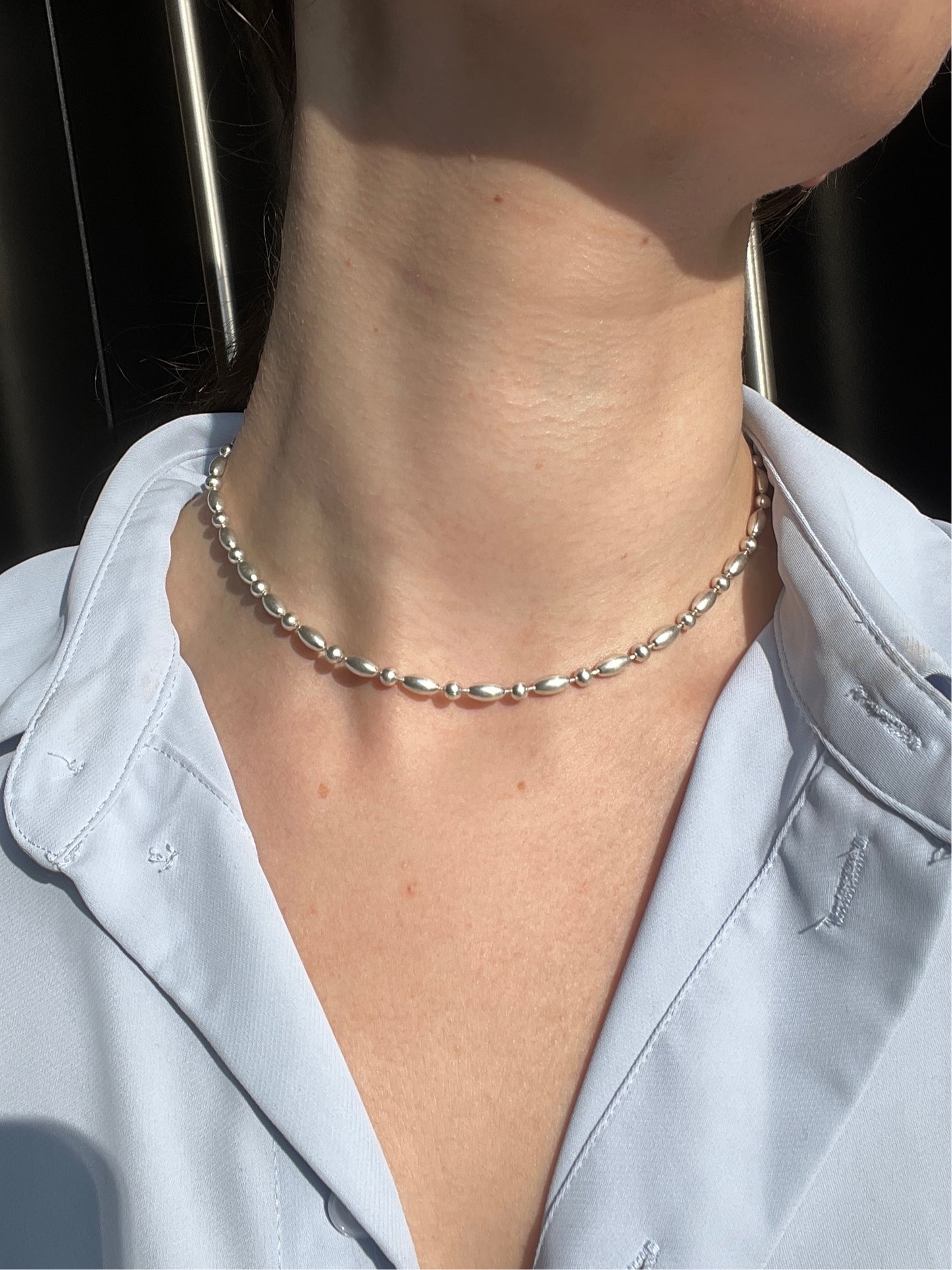 Chunky Bead Chain Necklace