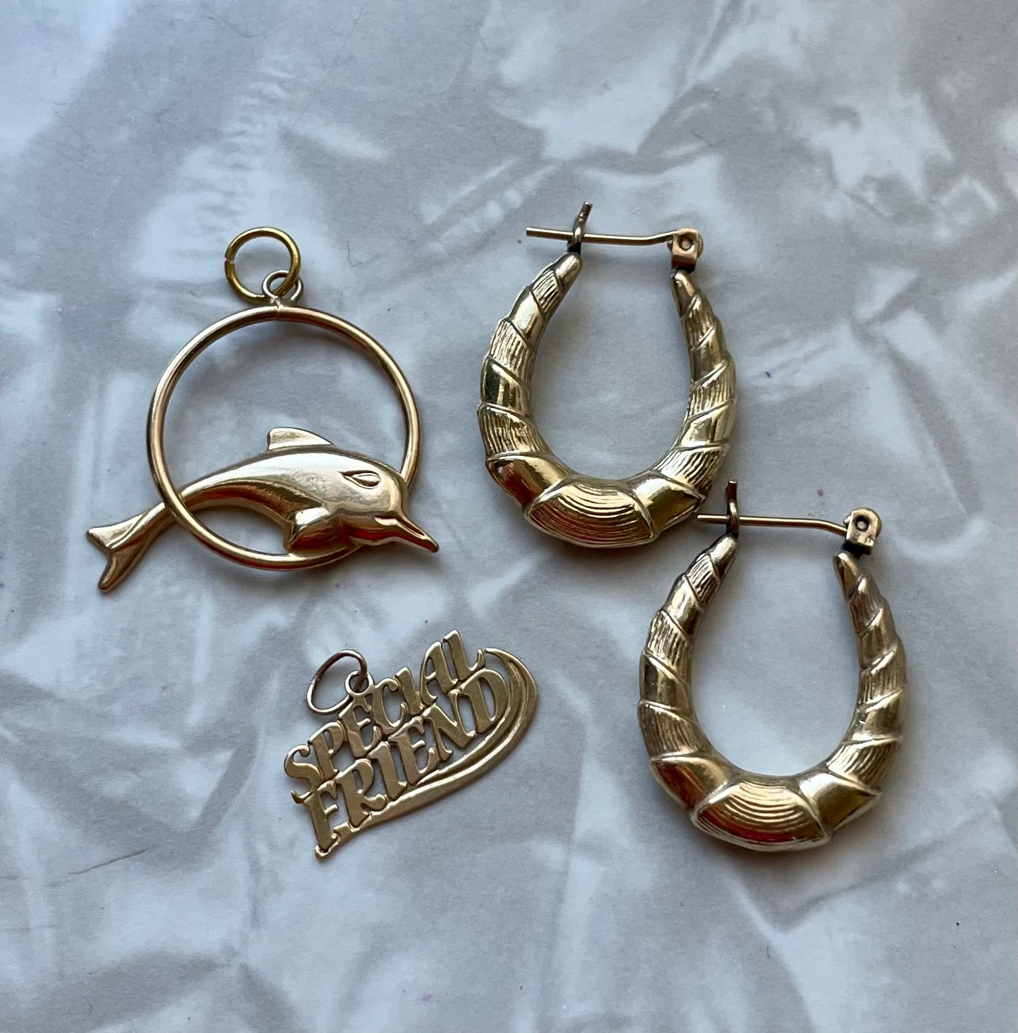 Vintage Oblong Twist Hoops