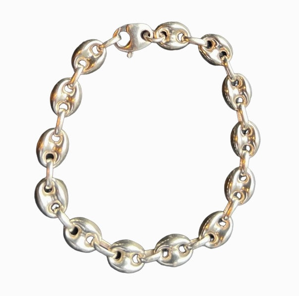 Puffed Mariner Chain Link Bracelet