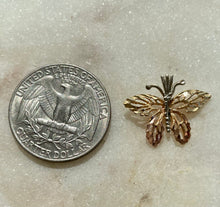 Load image into Gallery viewer, Tri-Colored 14k Gold Butterfly charm
