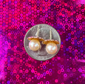Pearl and Clamshell Earrings
