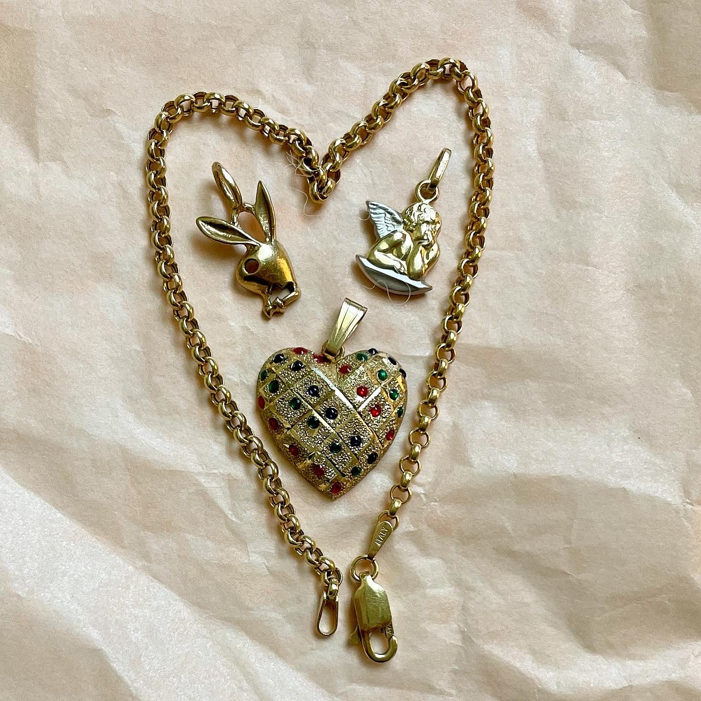 Quilted Heart Charm