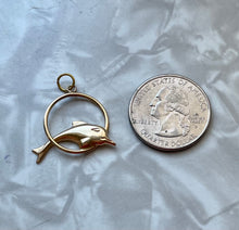 Load image into Gallery viewer, Vintage Hoop Dolphin Charm
