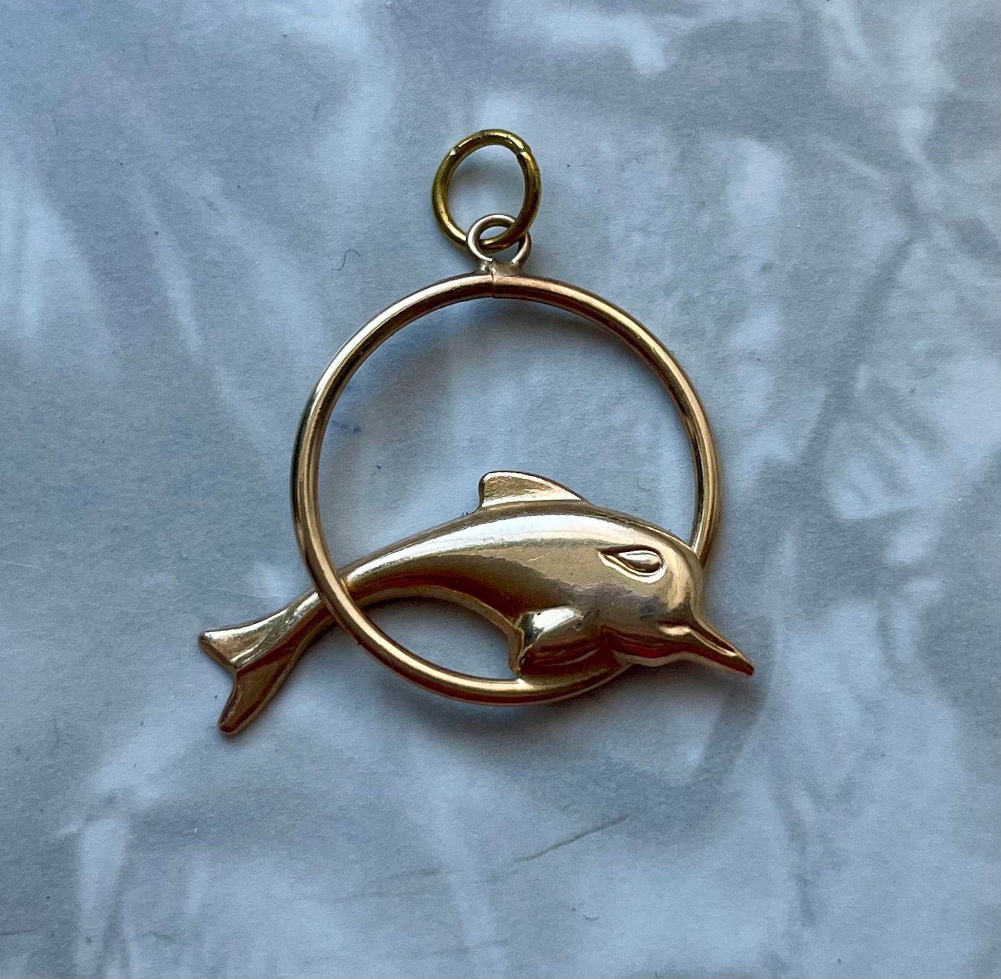 Vintage Hoop Dolphin Charm