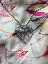 Load image into Gallery viewer, Glass Heart on Silver Ball Chain
